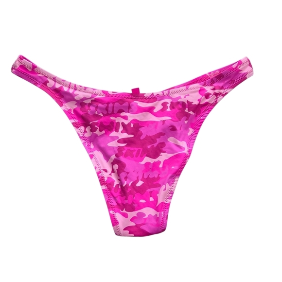 SKIMS Signature Swim Cheeky Tanga Bikini Bottom Panty Pink Camo Small NWT - Picture 5 of 7